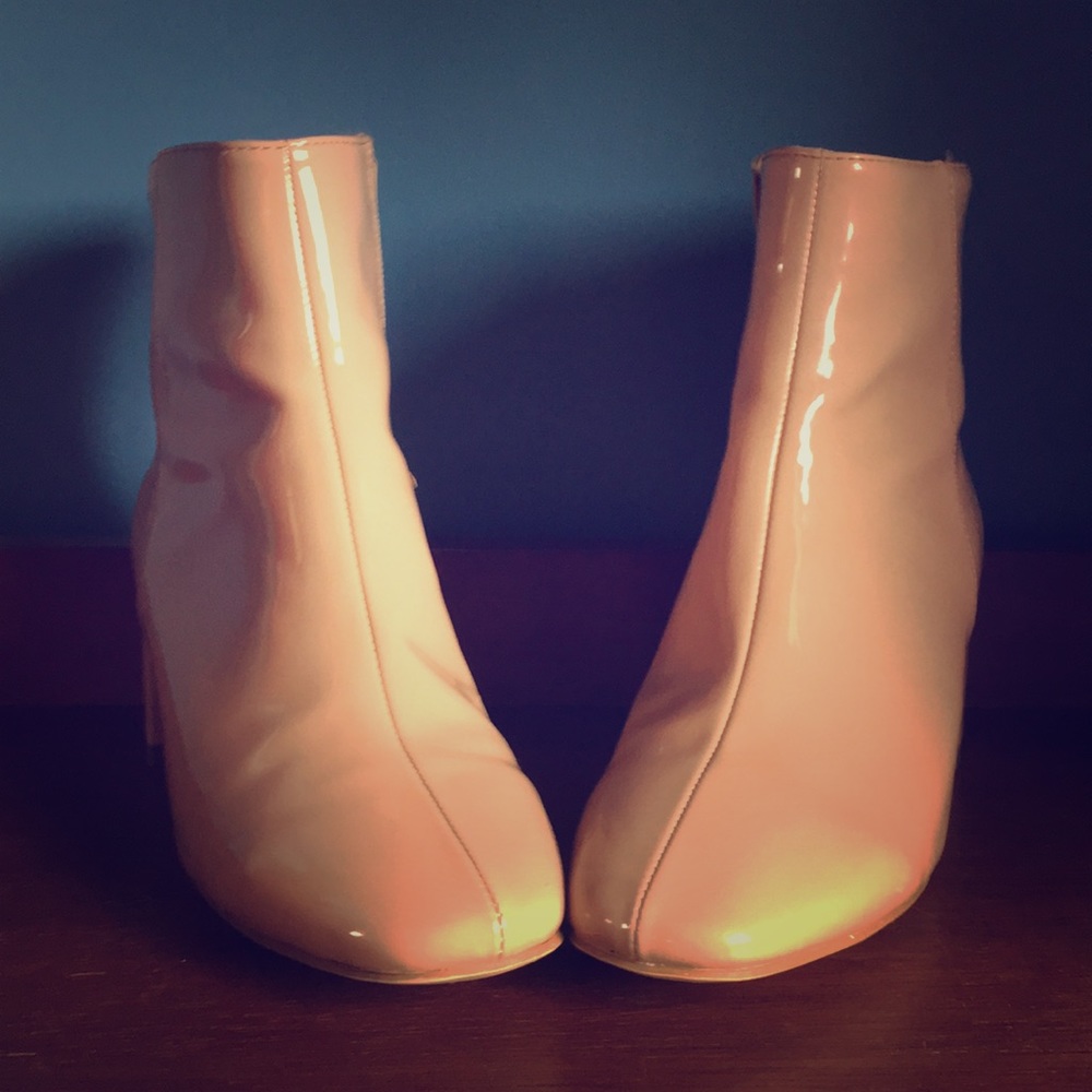 Cute Heeled Tan Leather Boots